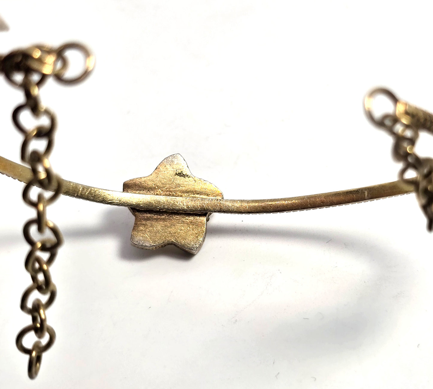 Golden Druzy Star vermeil gold over sterling silver adjustable bracelet