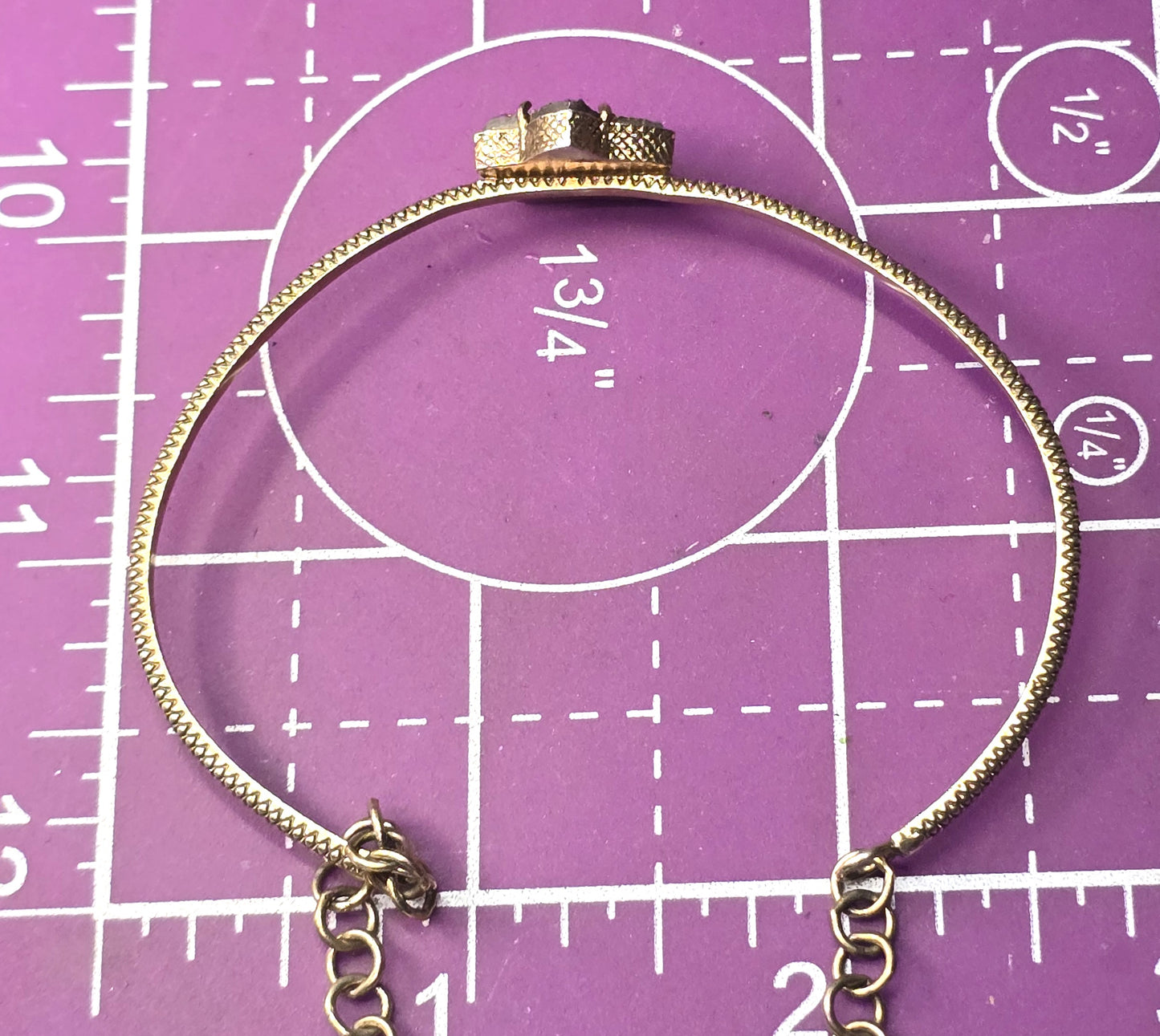 Golden Druzy Star vermeil gold over sterling silver adjustable bracelet