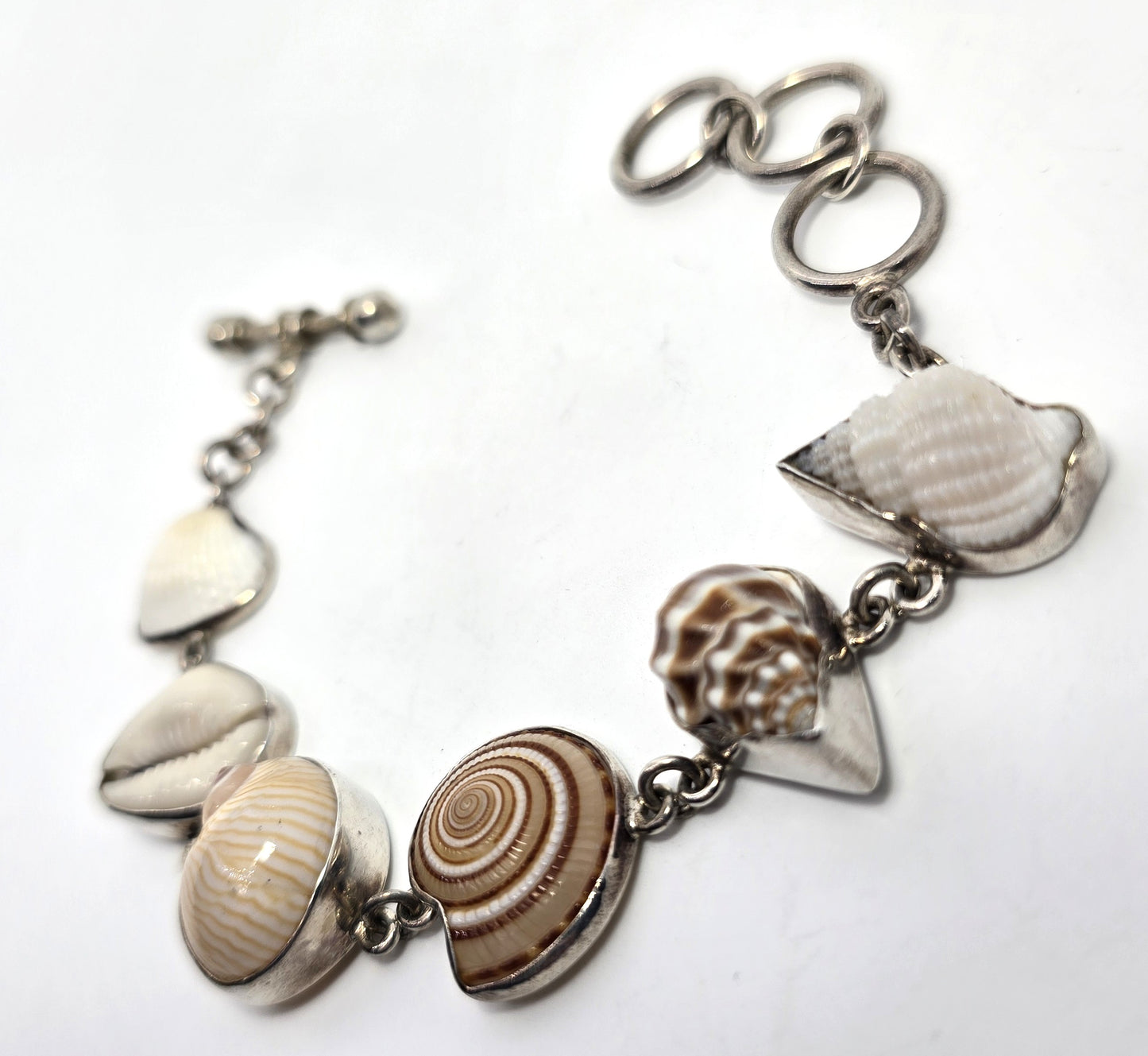 Charles Albert 950 Sterling Silver Multi-Shell Bracelet SB-6311 Mermaid Jewelry
