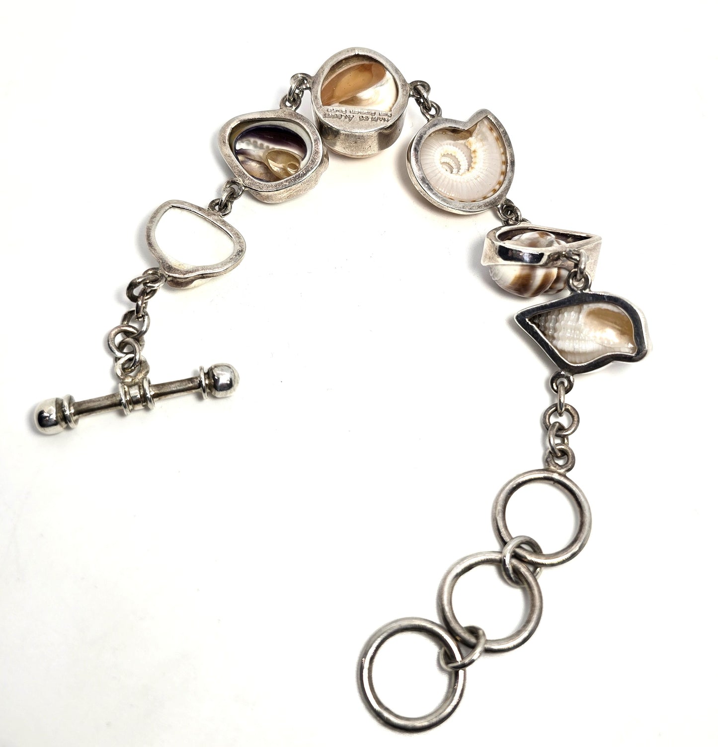Charles Albert 950 Sterling Silver Multi-Shell Bracelet SB-6311 Mermaid Jewelry