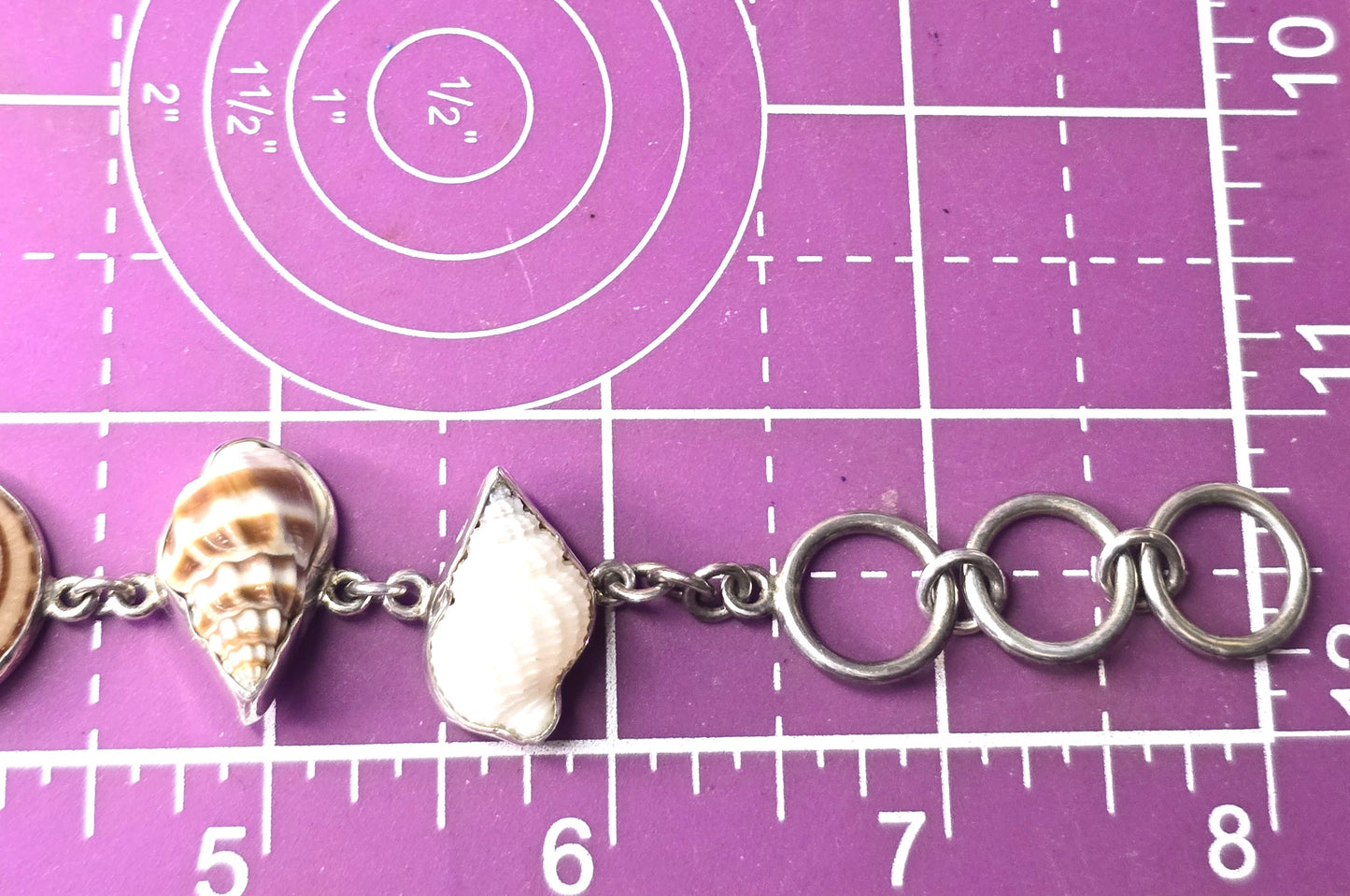 Charles Albert 950 Sterling Silver Multi-Shell Bracelet SB-6311 Mermaid Jewelry