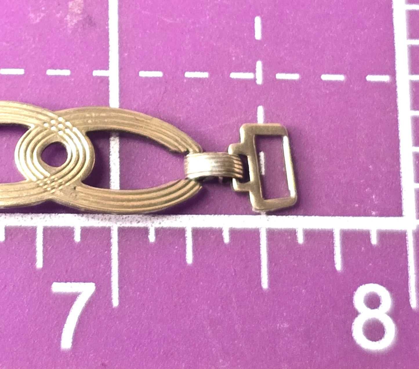 Symmetalic W. E. Richards Art Deco geometric bracelet sterling silver fused 14k gold