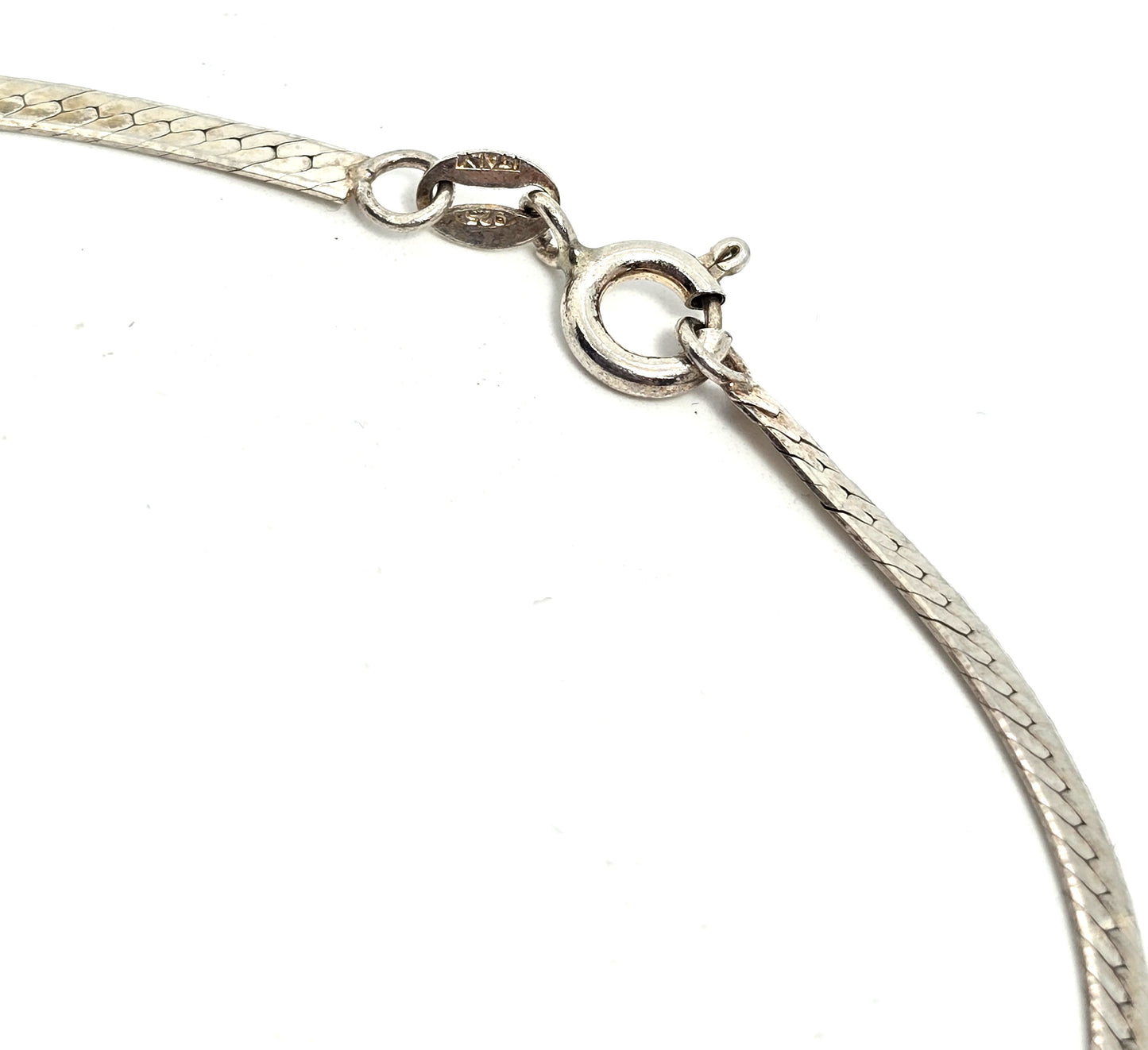 Herringbone vintage vermeil gold over sterling silver tennis bracelet