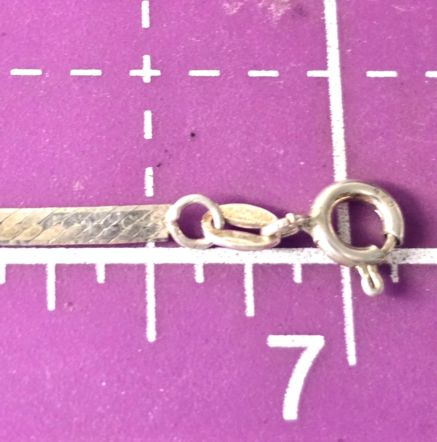 Herringbone vintage vermeil gold over sterling silver tennis bracelet