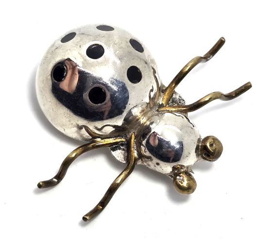 Insect Spider Ant Large vintage sterling silver Mexican bug brooch