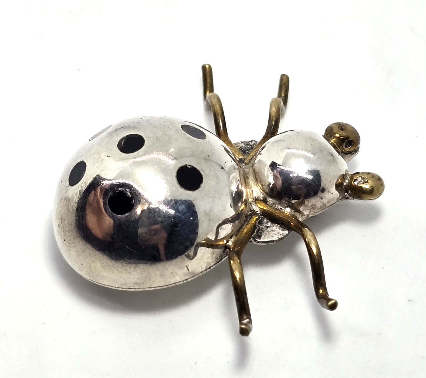 Insect Spider Ant Large vintage sterling silver Mexican bug brooch