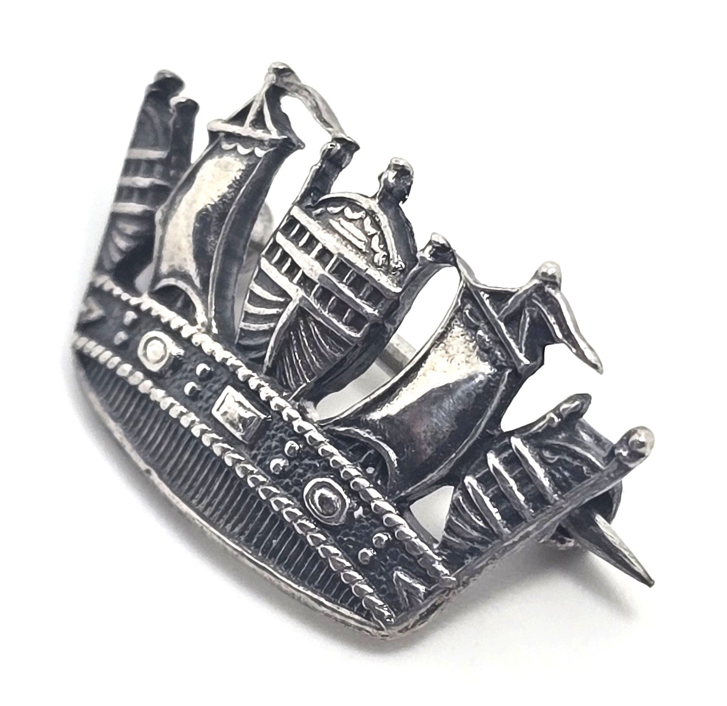 Small WW2 British Merchant Navy vintage Sterling Silver Sweetheart Brooch