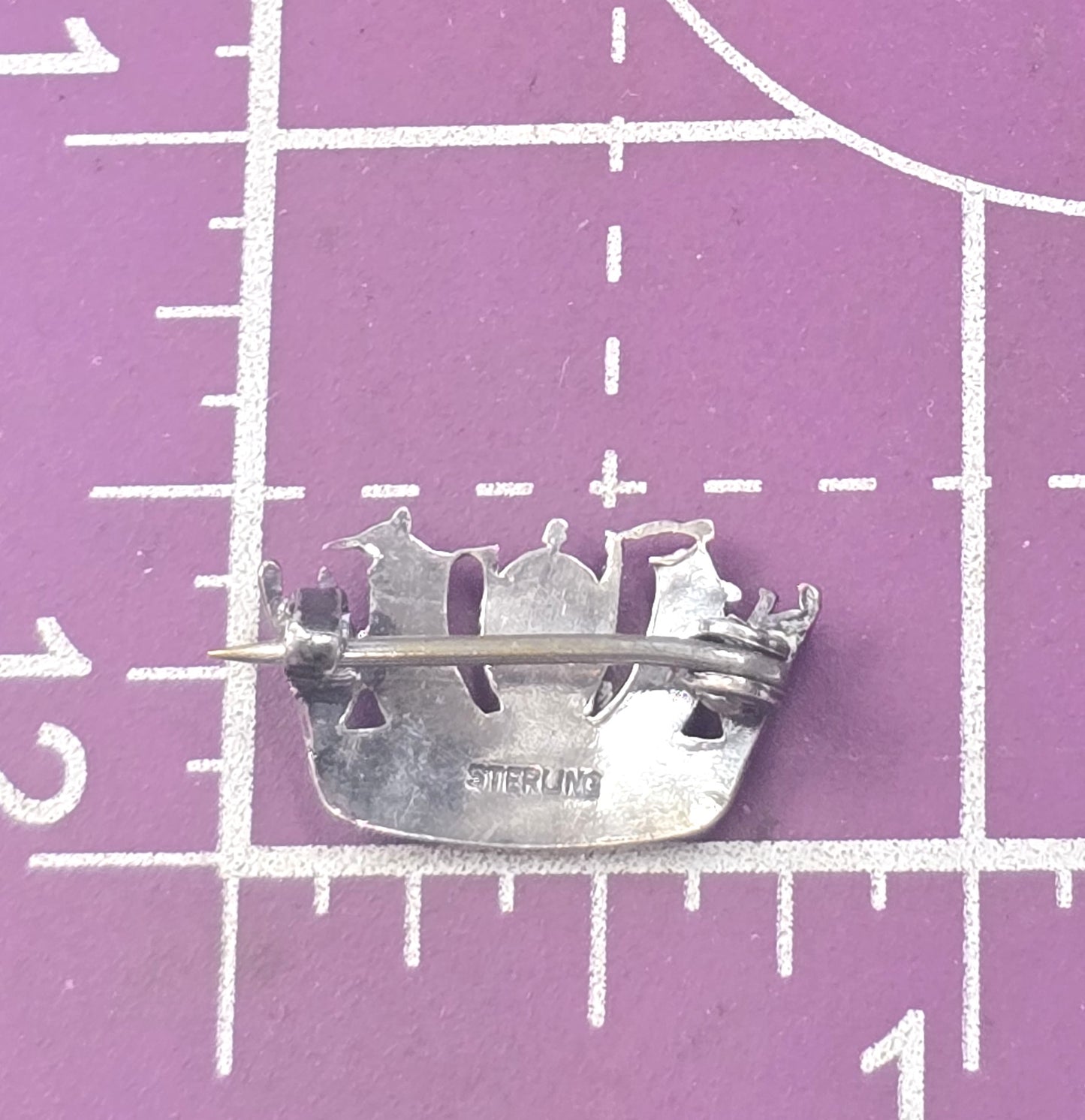 Small WW2 British Merchant Navy vintage Sterling Silver Sweetheart Brooch