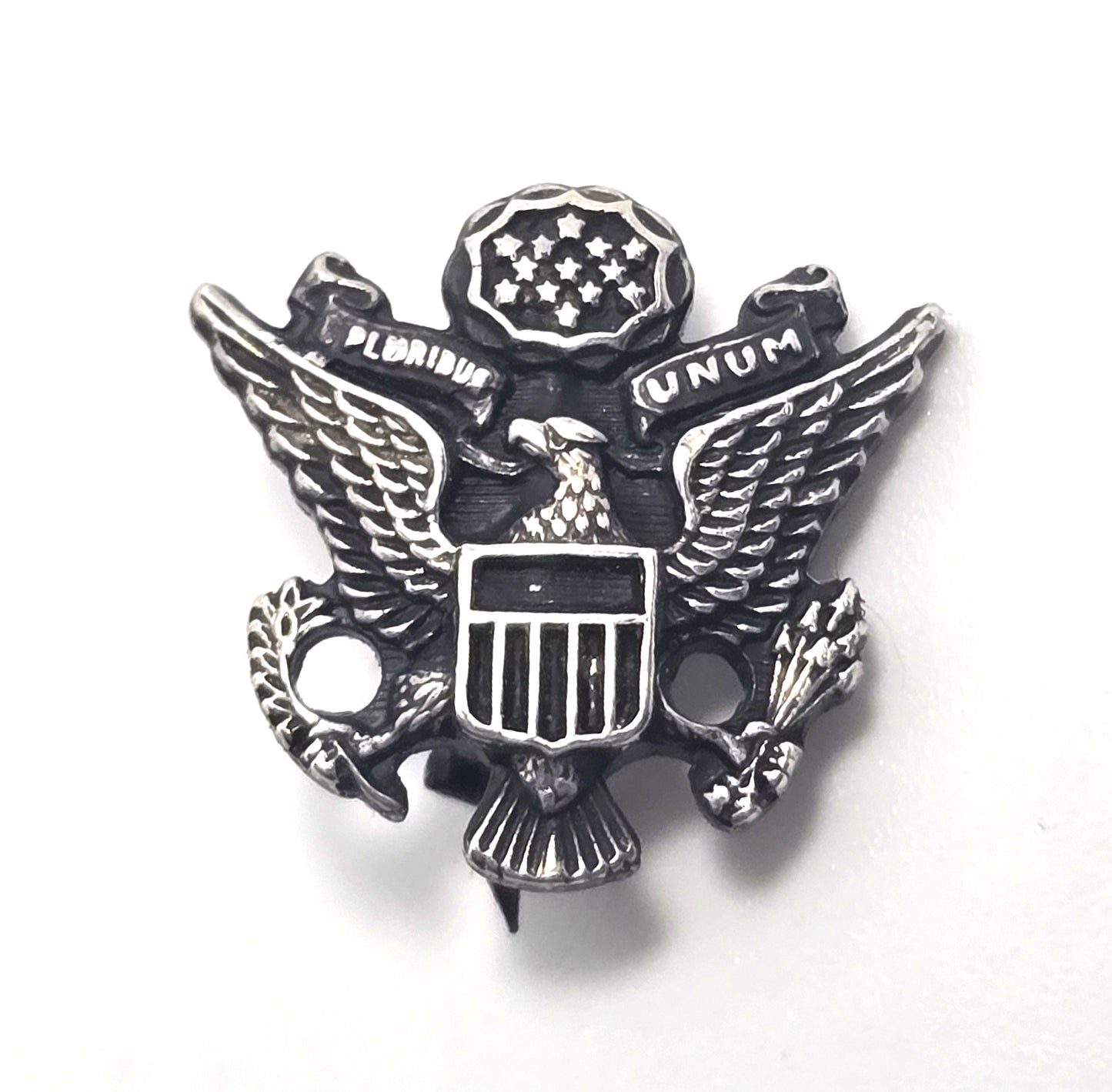 Vintage USAF Air Force Officer Hat Cap Badge Military Insignia Pin Back