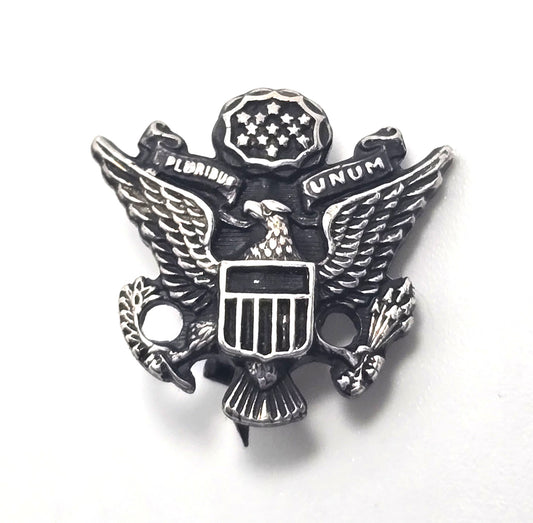 Vintage USAF Air Force Officer Hat Cap Badge Military Insignia Pin Back