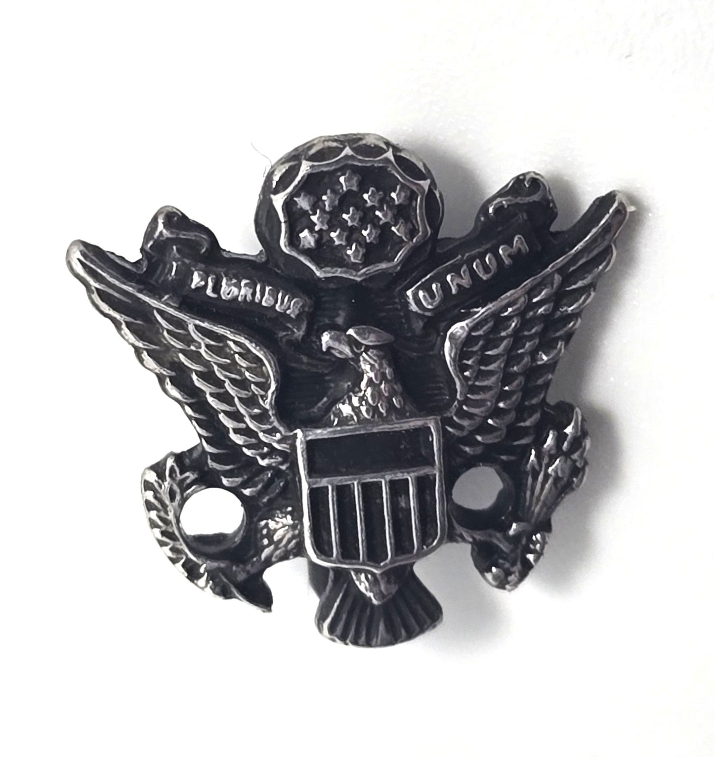 Vintage USAF Air Force Officer Hat Cap Badge Military Insignia Pin Back