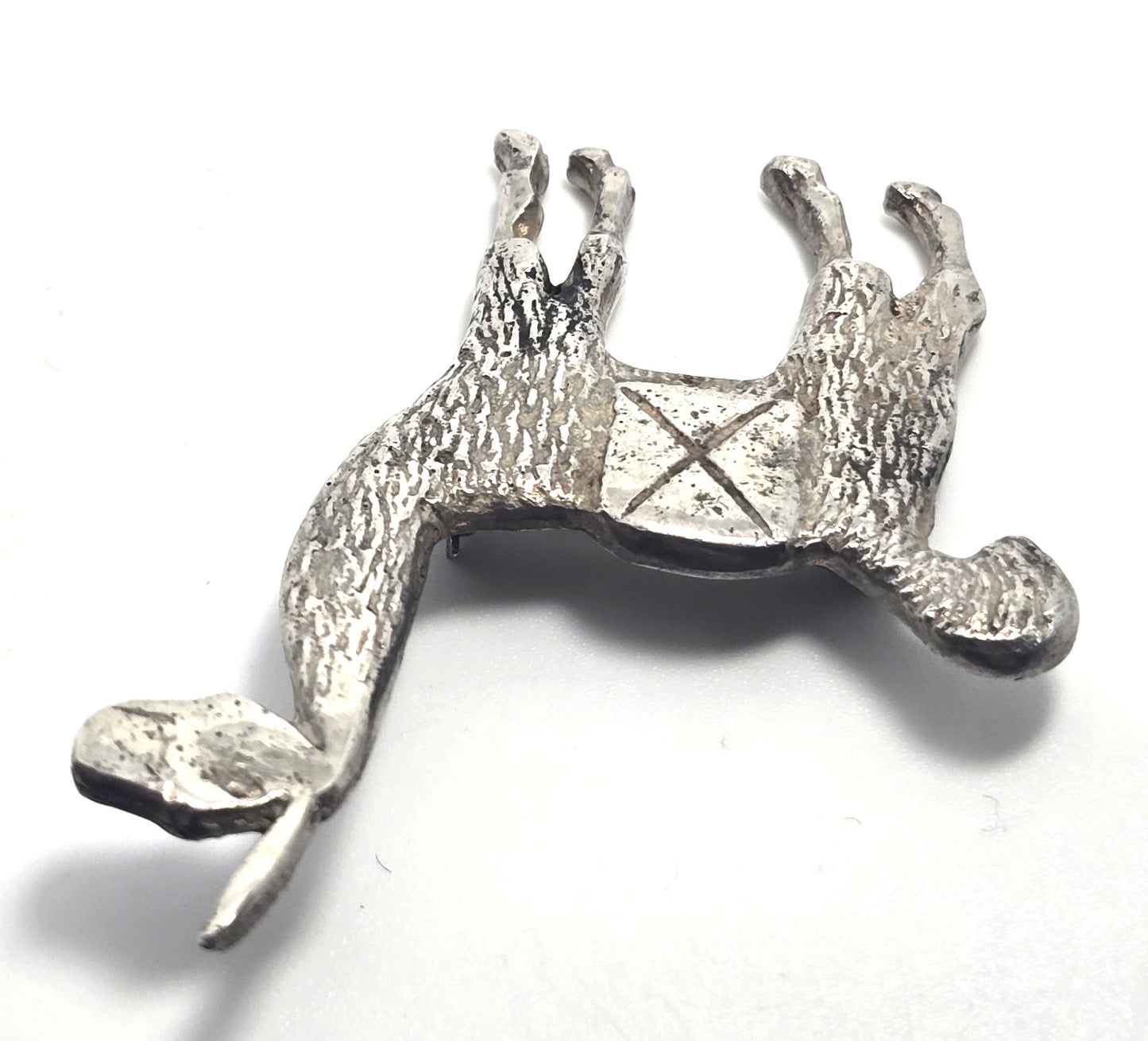 llama vintage sterling silver detailed  figural brooch