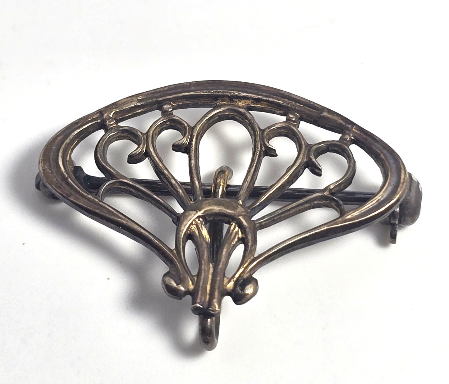 Antique Art Nouveau 10k yellow gold filled vintage watch fob brooch