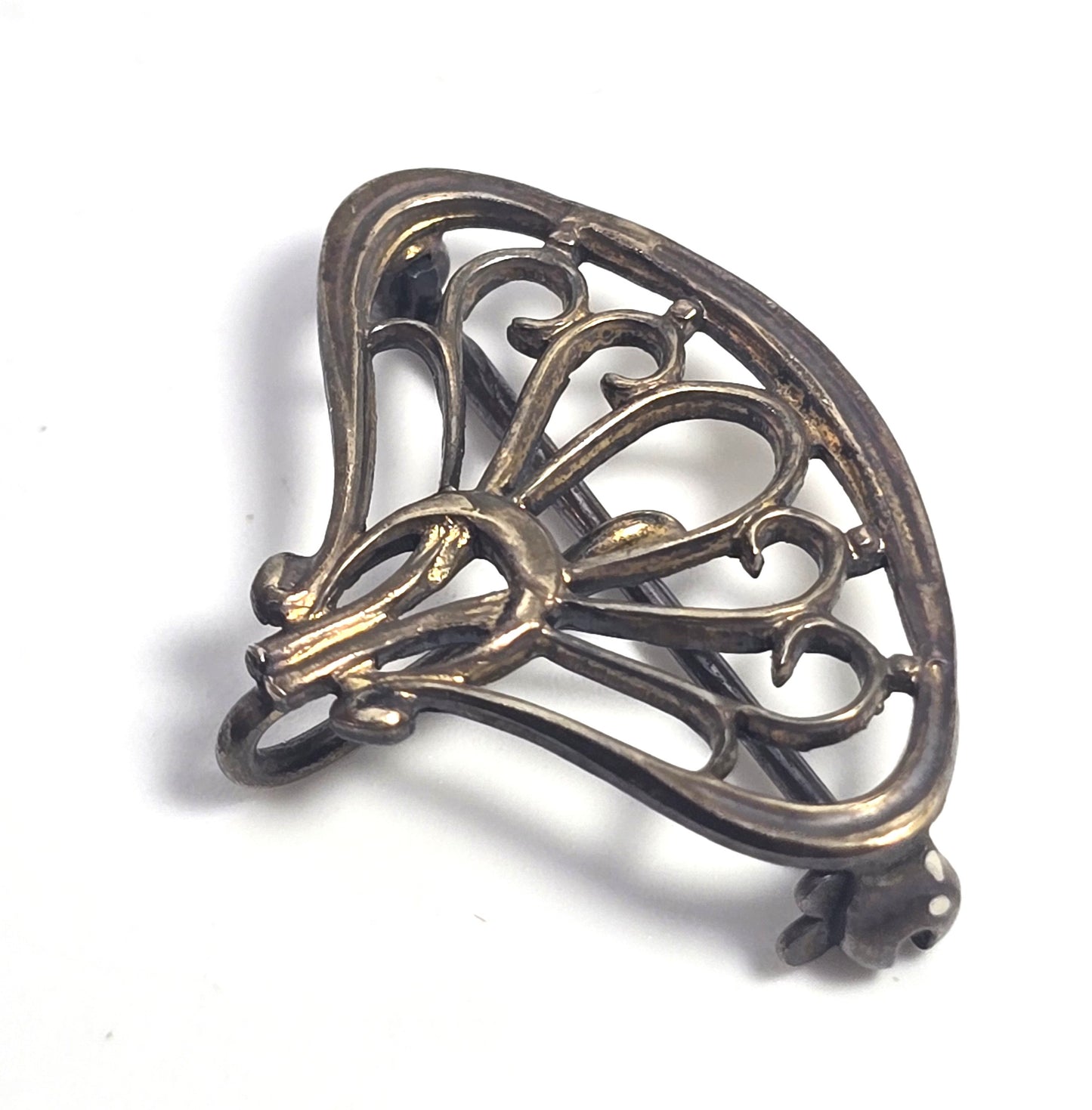 Antique Art Nouveau 10k yellow gold filled vintage watch fob brooch