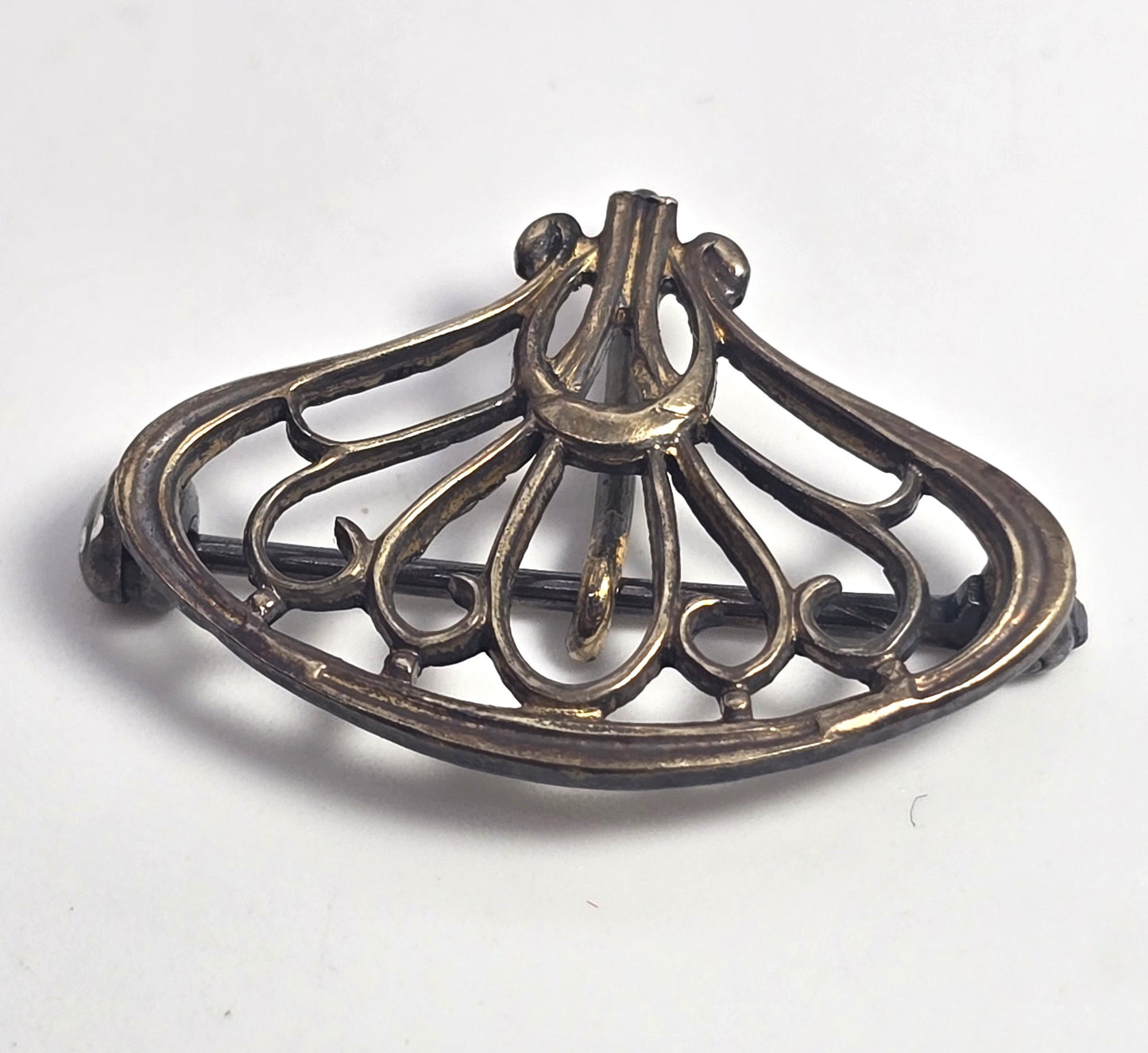Antique Art Nouveau 10k yellow gold filled vintage watch fob brooch