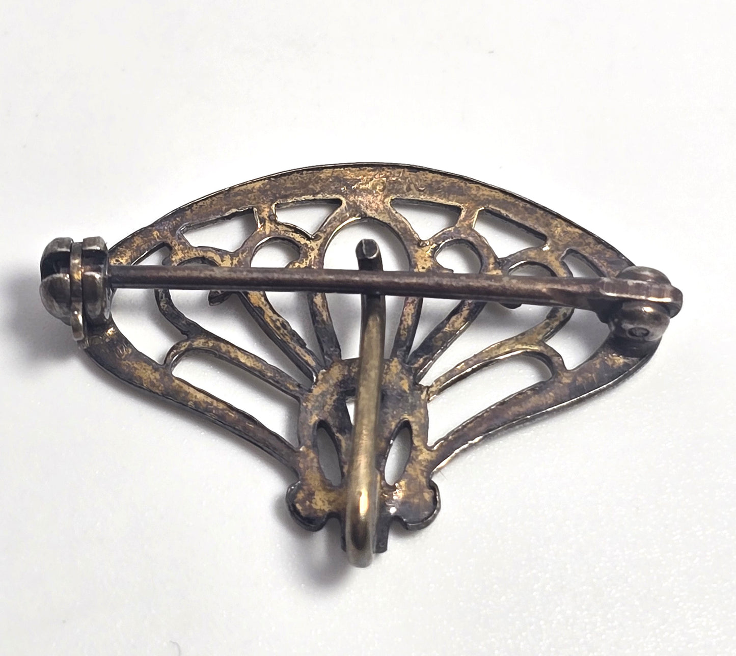 Antique Art Nouveau 10k yellow gold filled vintage watch fob brooch