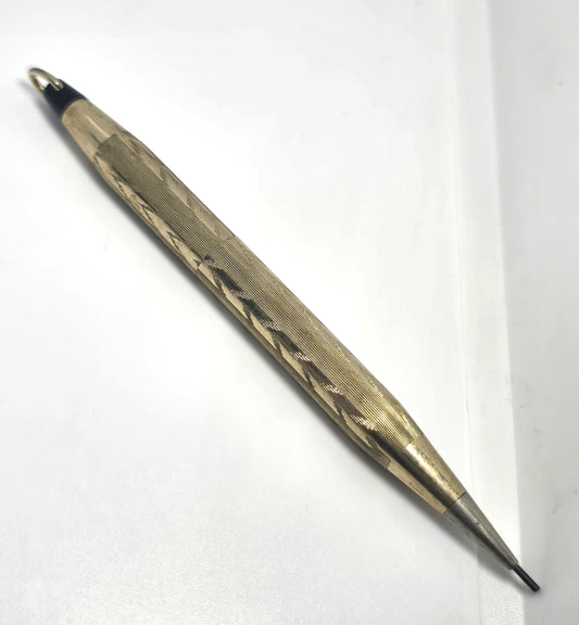 Art Deco gold filled mechanical chantelaine USA made pencil