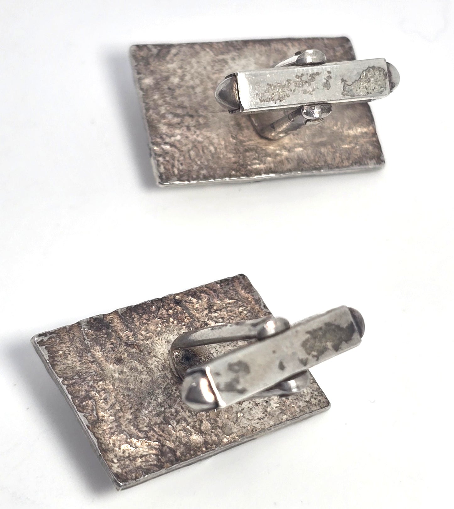 N&C bear in the wood equestrian hunting sterling silver cufflinks