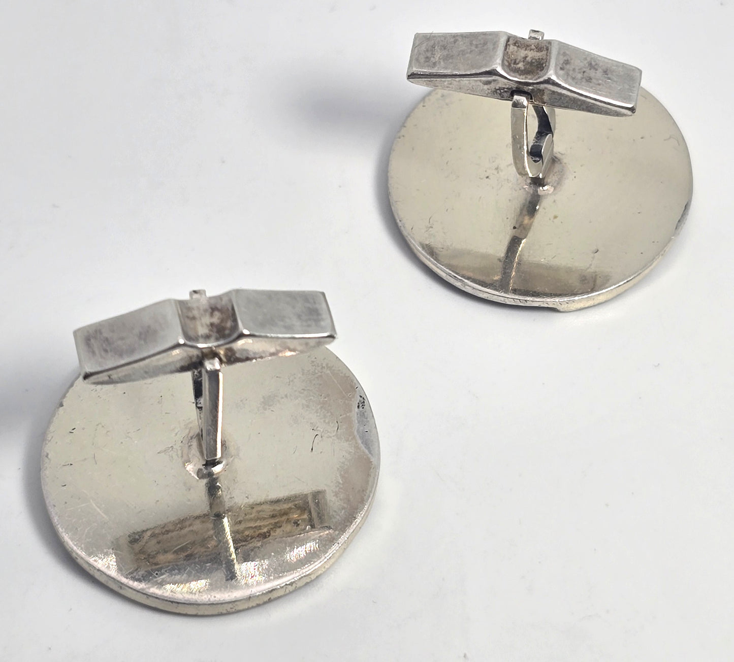 "The Enema" by Dutch painter Pieter Bruegel the Elder sterling vintage cufflinks