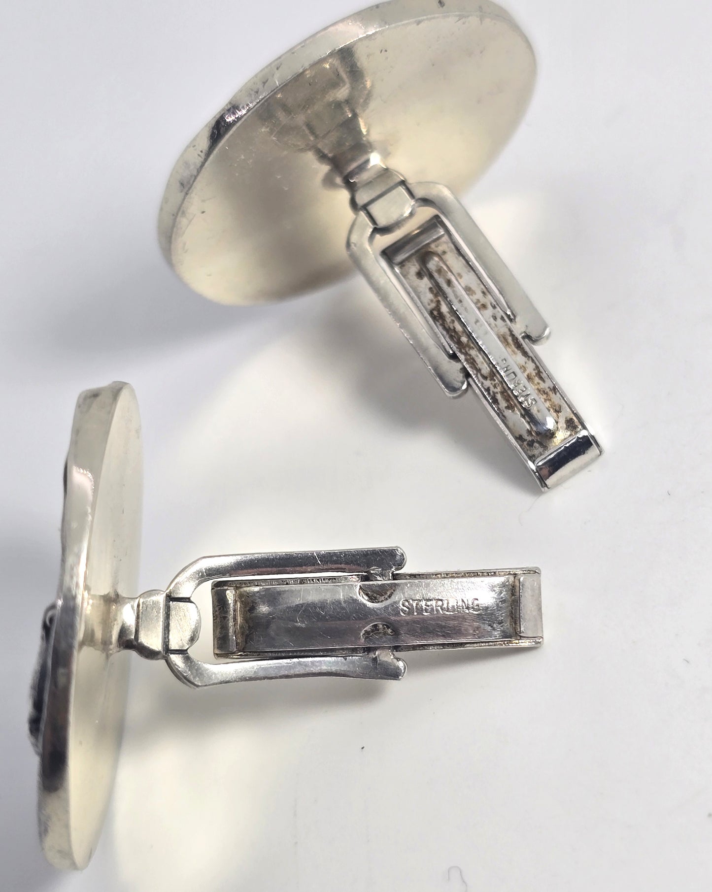 "The Enema" by Dutch painter Pieter Bruegel the Elder sterling vintage cufflinks