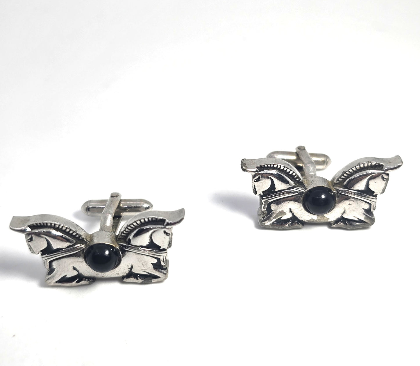 Swank Vintage Cufflinks Teheran Horses Figural Vintage Cufflinks