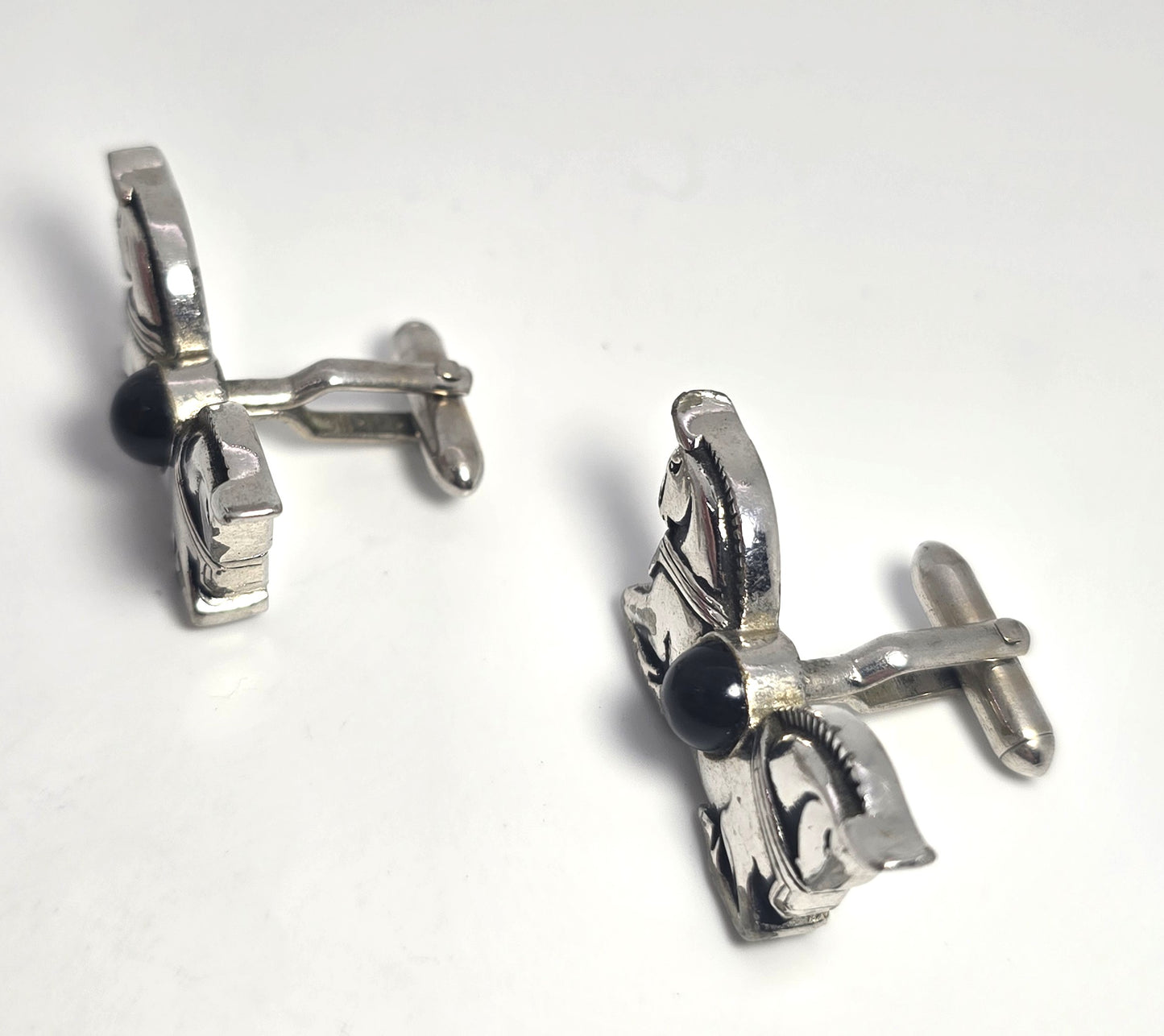 Swank Vintage Cufflinks Teheran Horses Figural Vintage Cufflinks