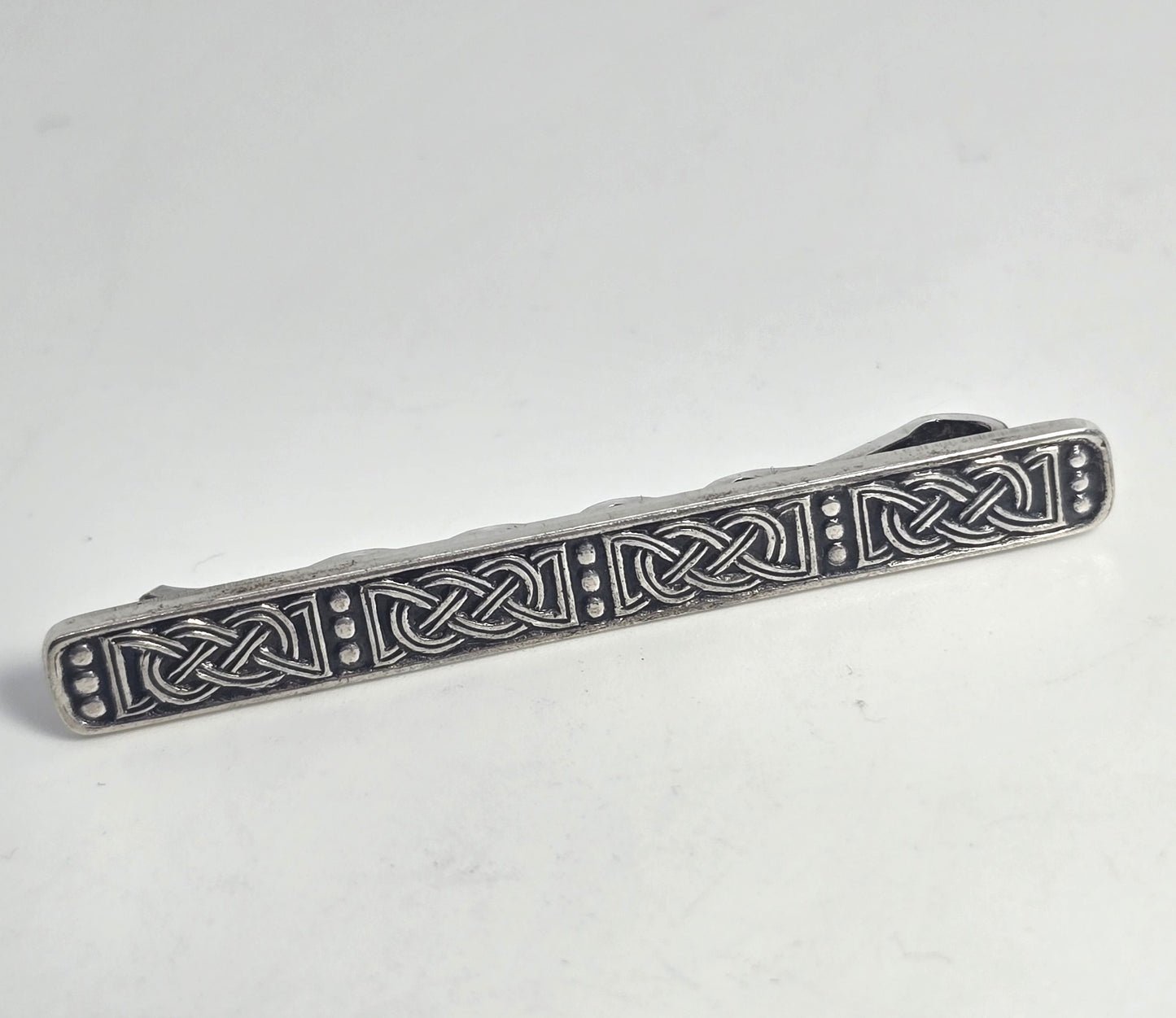 David Andersen Sterling Silver Norway Celtic tribal vintage tie bar clip