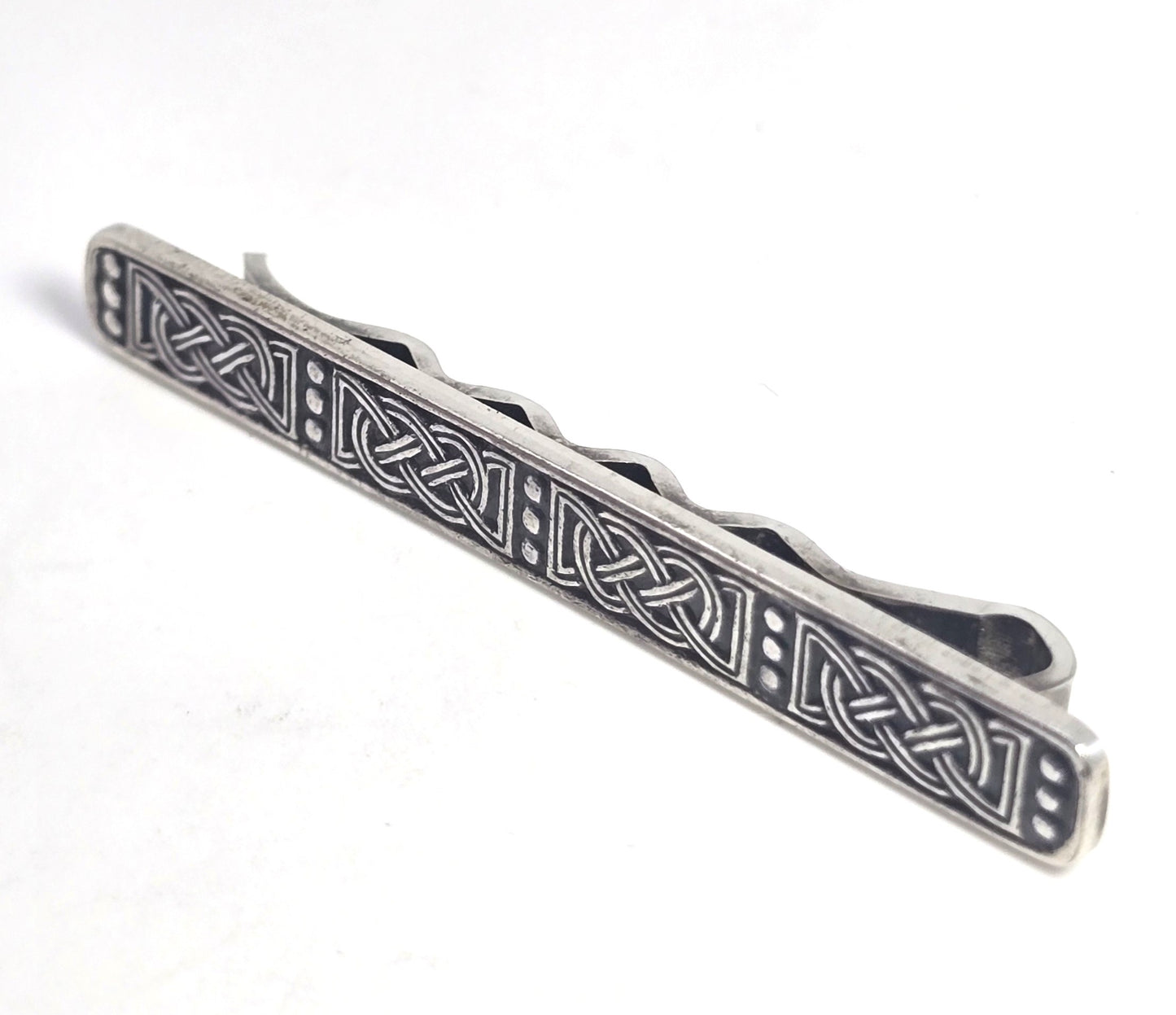 David Andersen Sterling Silver Norway Celtic tribal vintage tie bar clip