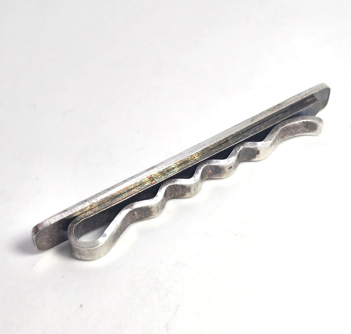 David Andersen Sterling Silver Norway Celtic tribal vintage tie bar clip
