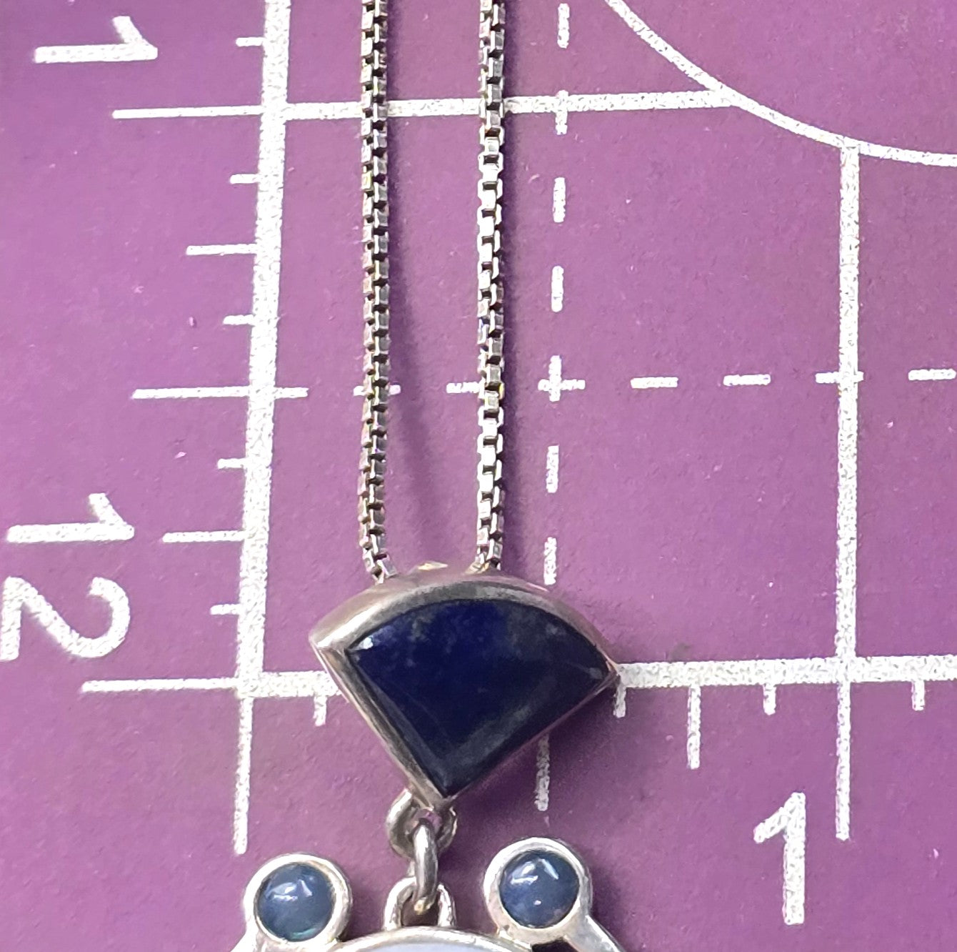 Whitney Kelly WK lapis lazuli, blue lace agate sterling silver necklace