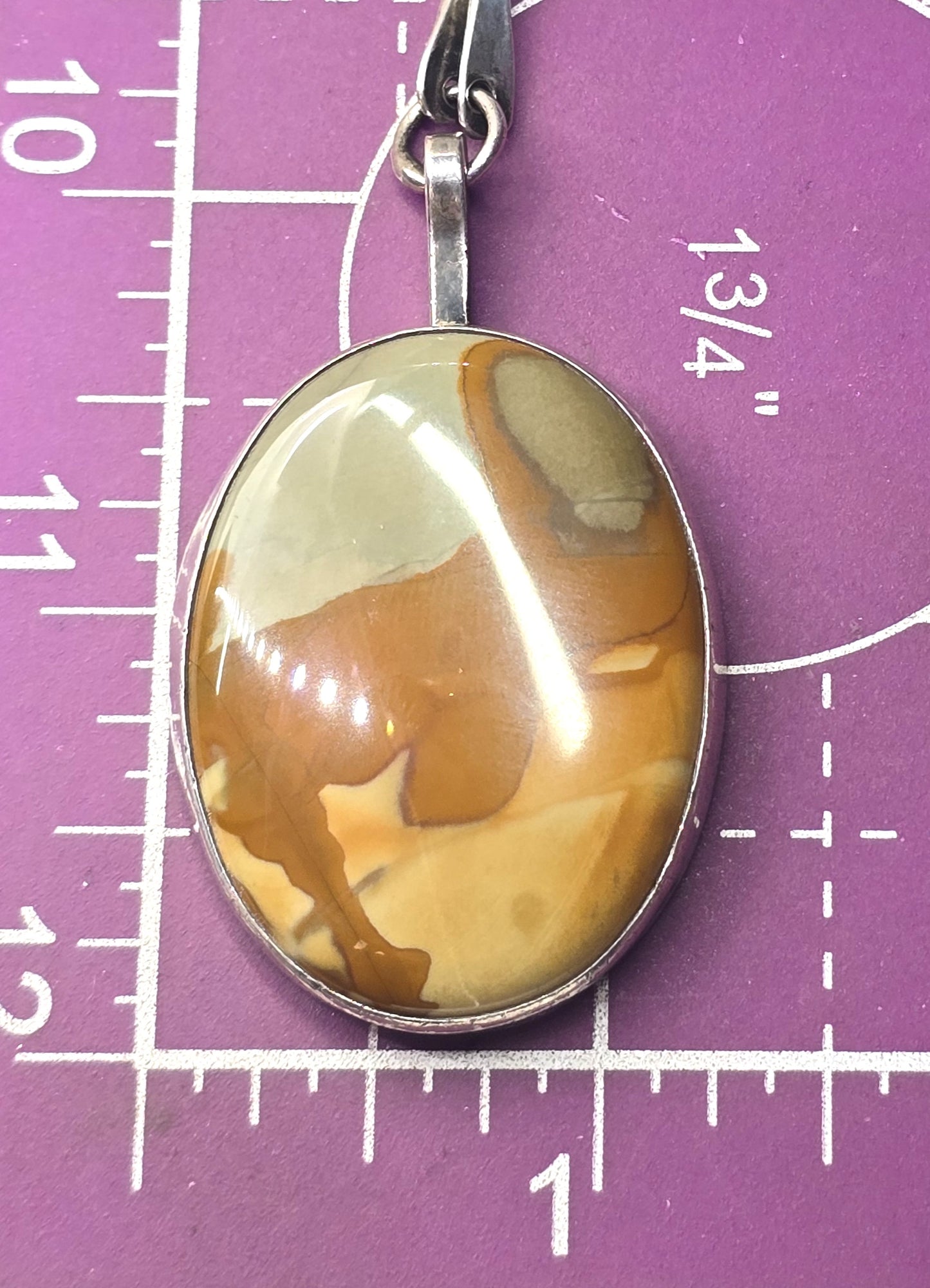 Randall Endito Navajo Owyhee jasper vintage sterling silver hammered chain necklace