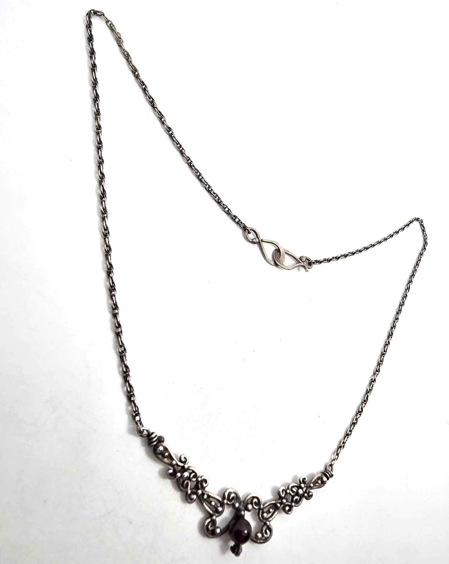 Filigree butterfly vintage sterling silver retro 90's necklace