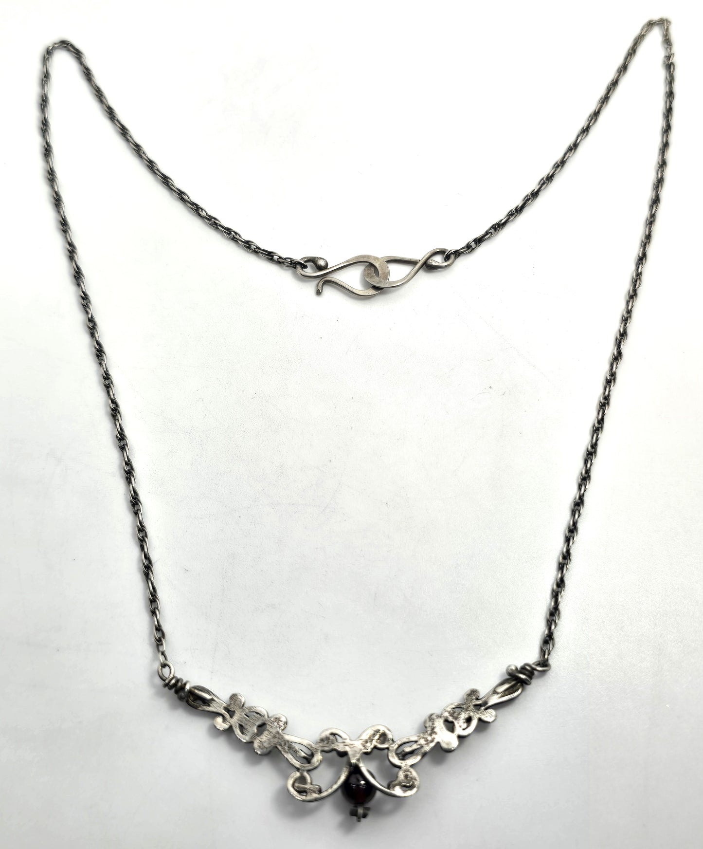 Filigree butterfly vintage sterling silver retro 90's necklace