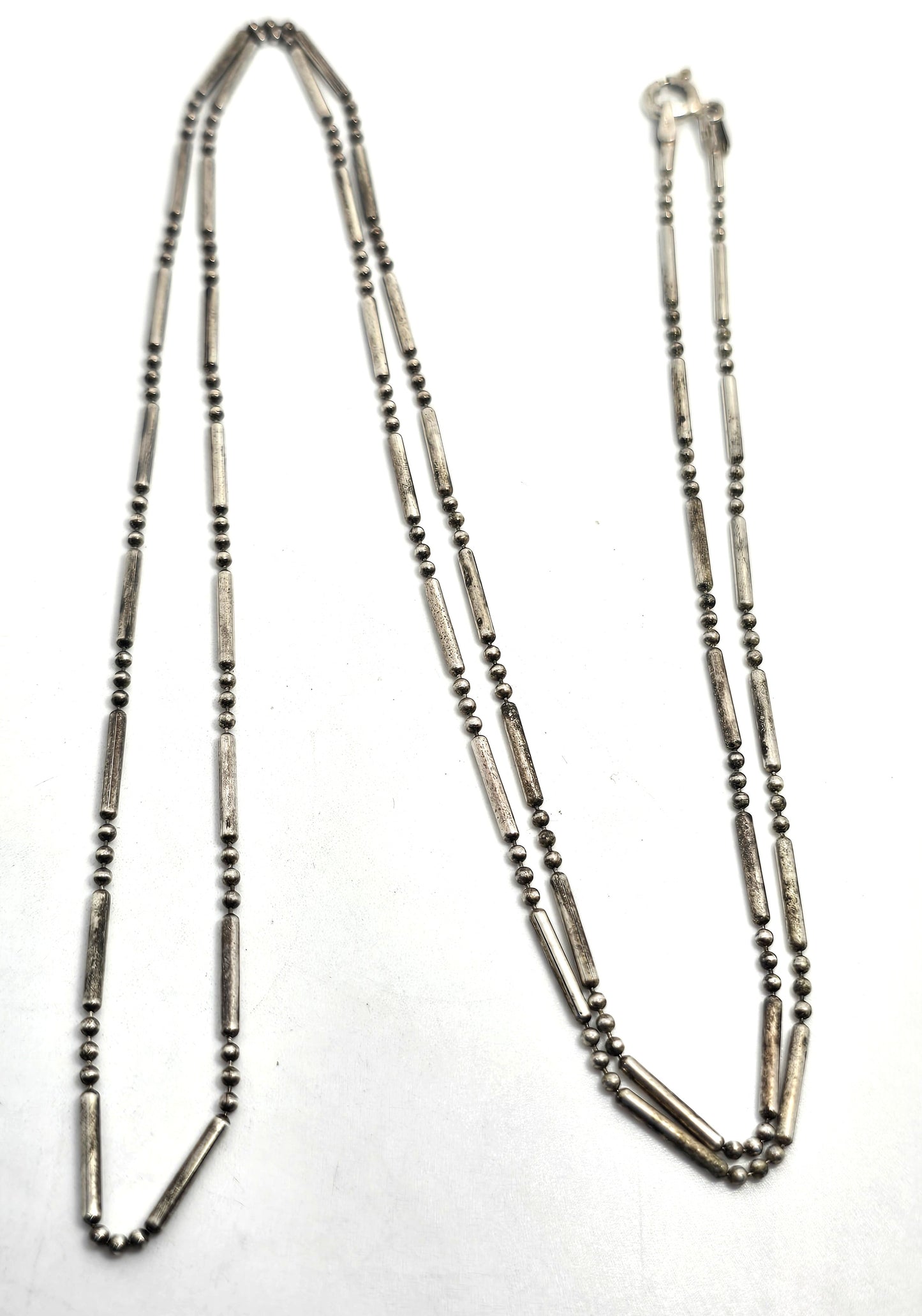Ball and link vintage sterling silver 30 inches long 925 Italy