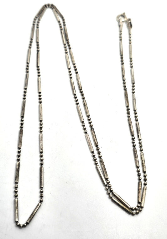 Ball and link vintage sterling silver 30 inches long 925 Italy