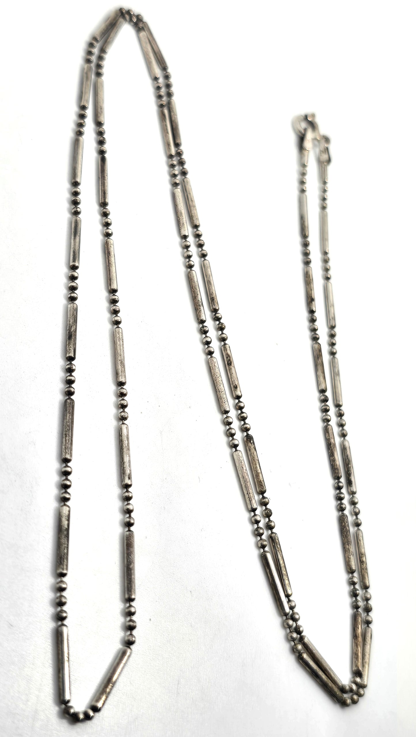 Ball and link vintage sterling silver 30 inches long 925 Italy