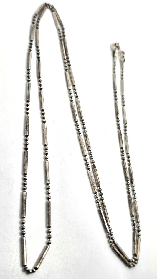 Ball and link vintage sterling silver 30 inches long 925 Italy