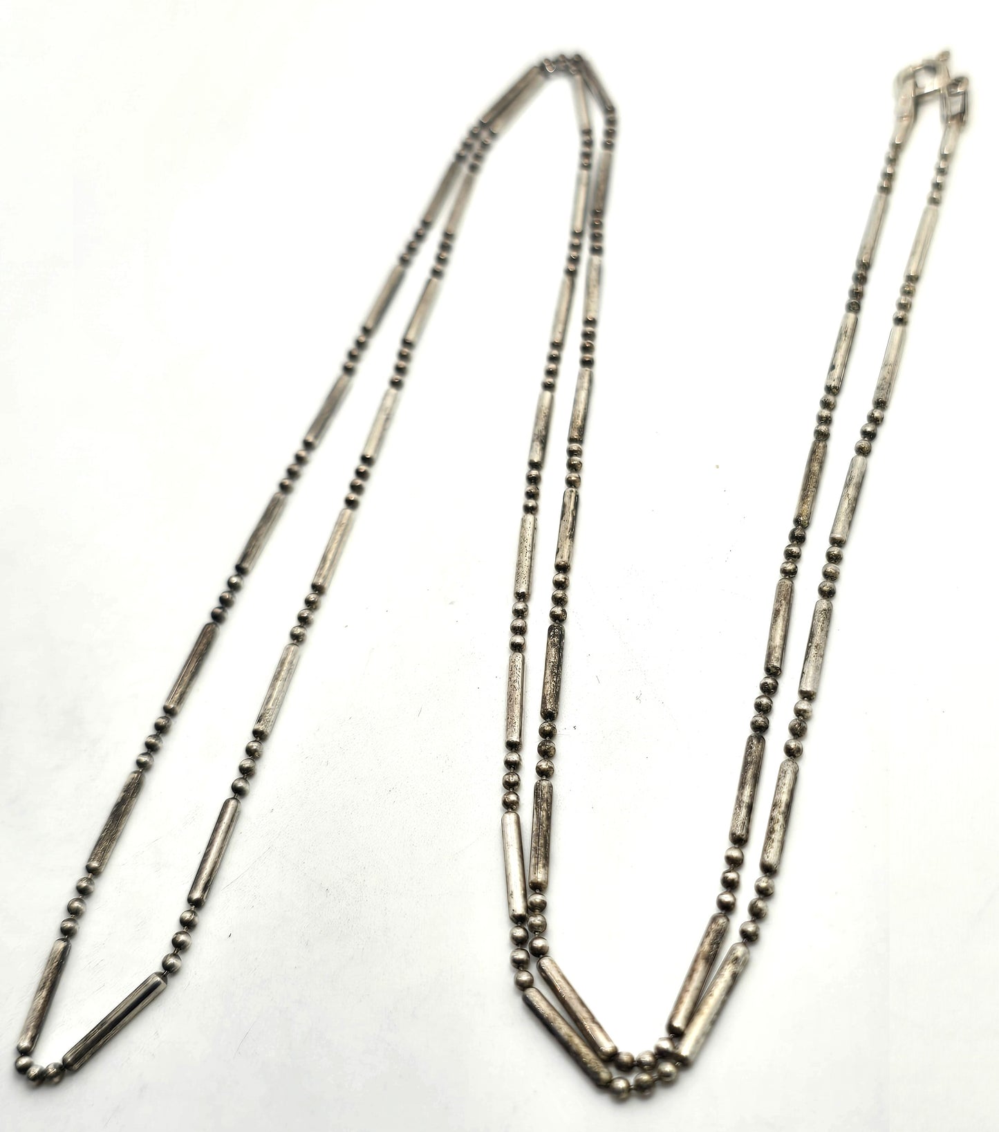 Ball and link vintage sterling silver 30 inches long 925 Italy