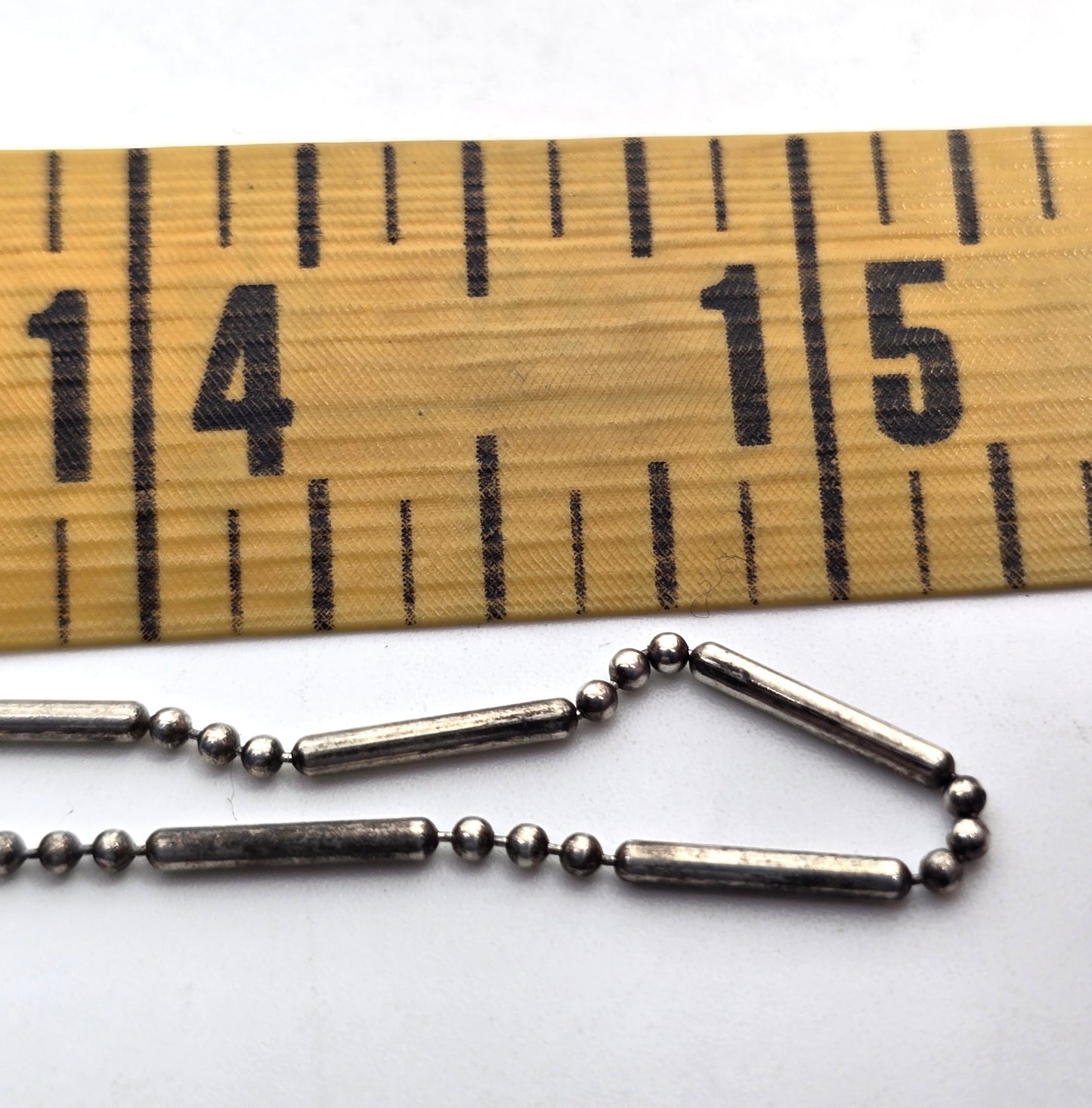 Ball and link vintage sterling silver 30 inches long 925 Italy
