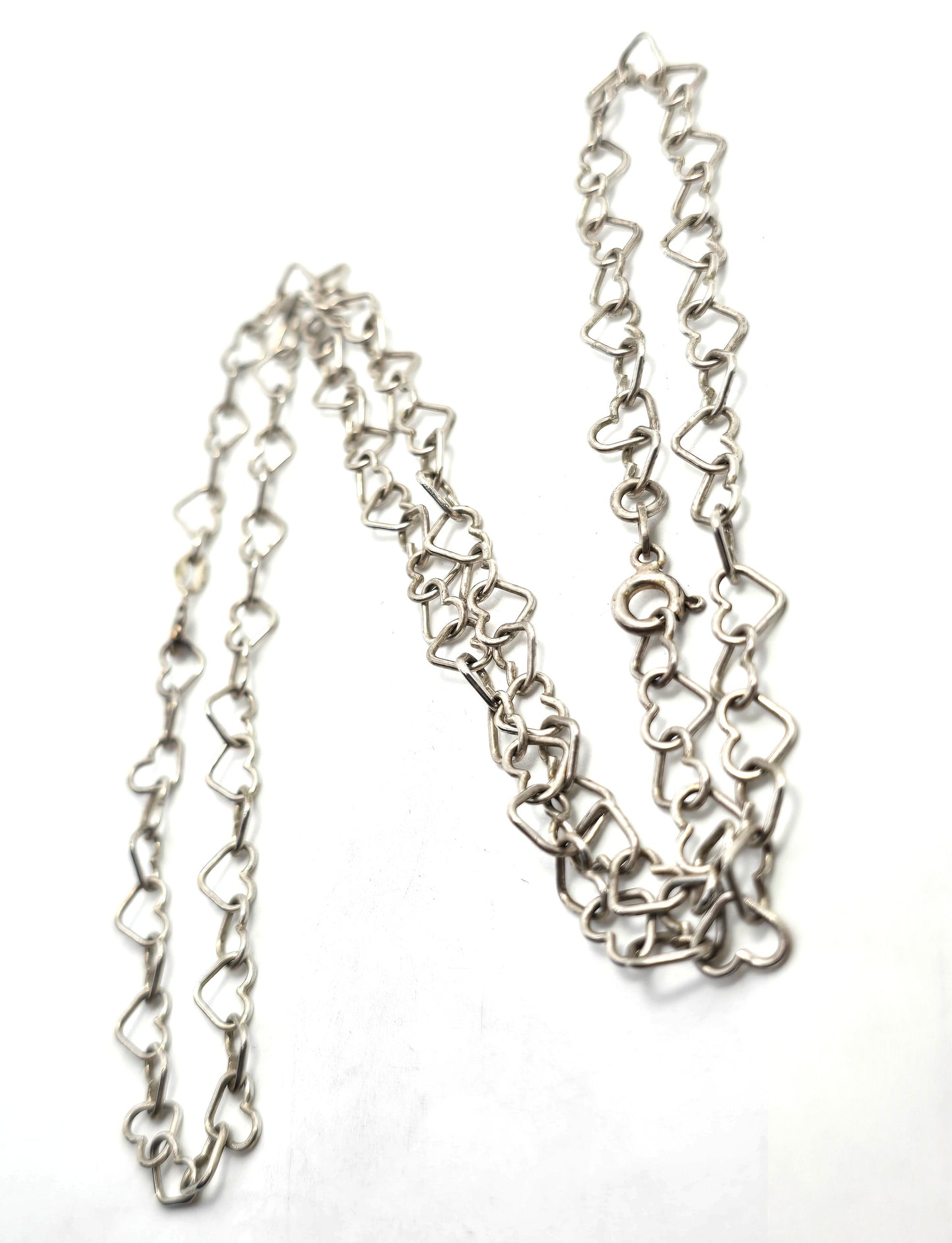 Heart link sweetheart chain 24 inches long 925 Italy KA1772