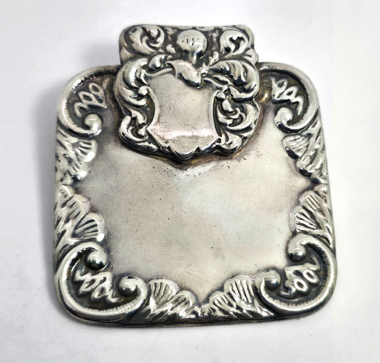 Mexican conquistador vintage sterling silver converted buckle pendant