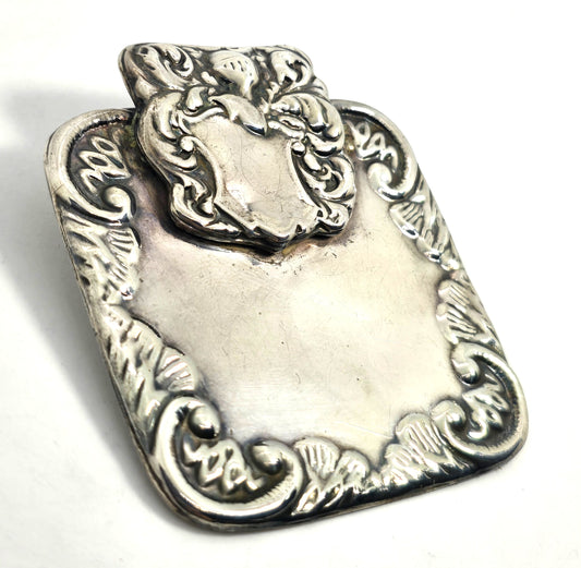Mexican conquistador vintage sterling silver converted buckle pendant