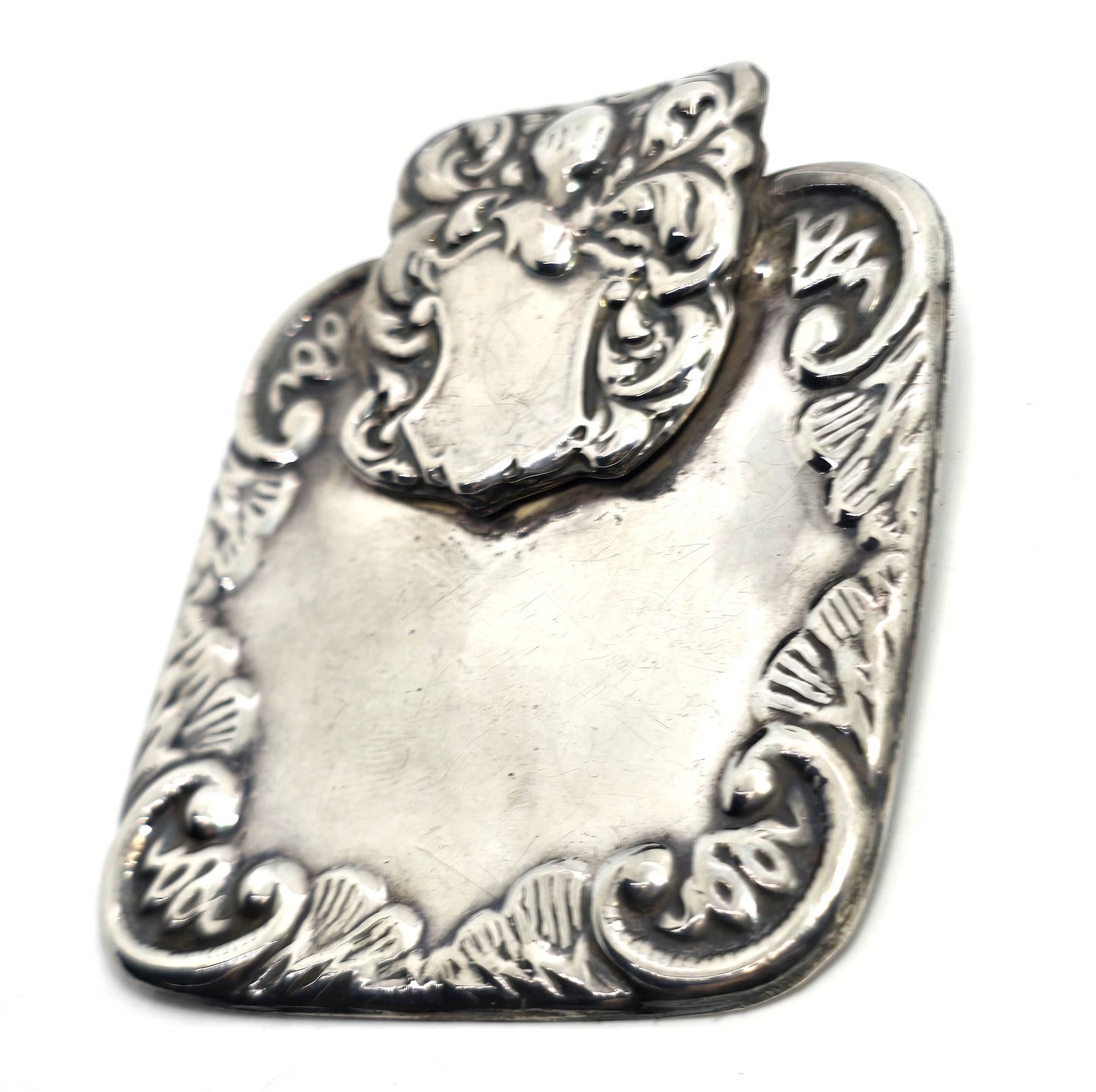 Mexican conquistador vintage sterling silver converted buckle pendant