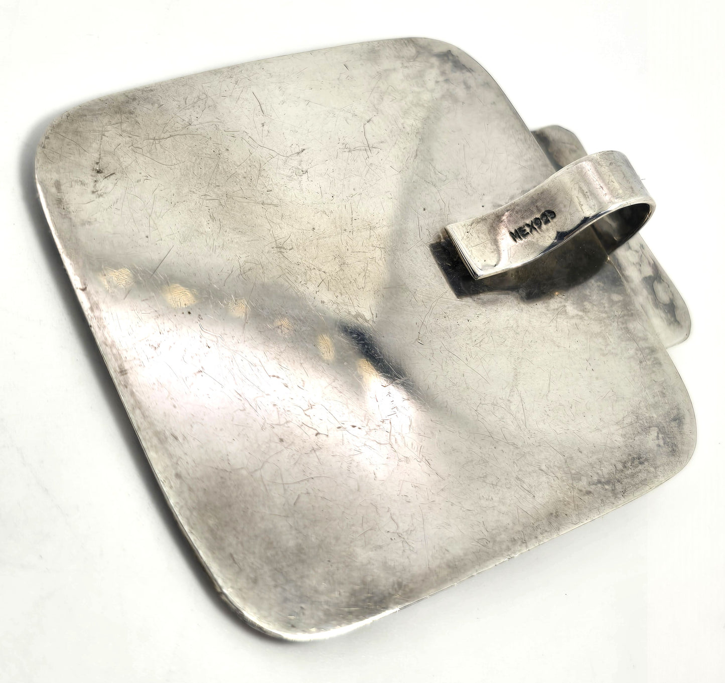 Mexican conquistador vintage sterling silver converted buckle pendant