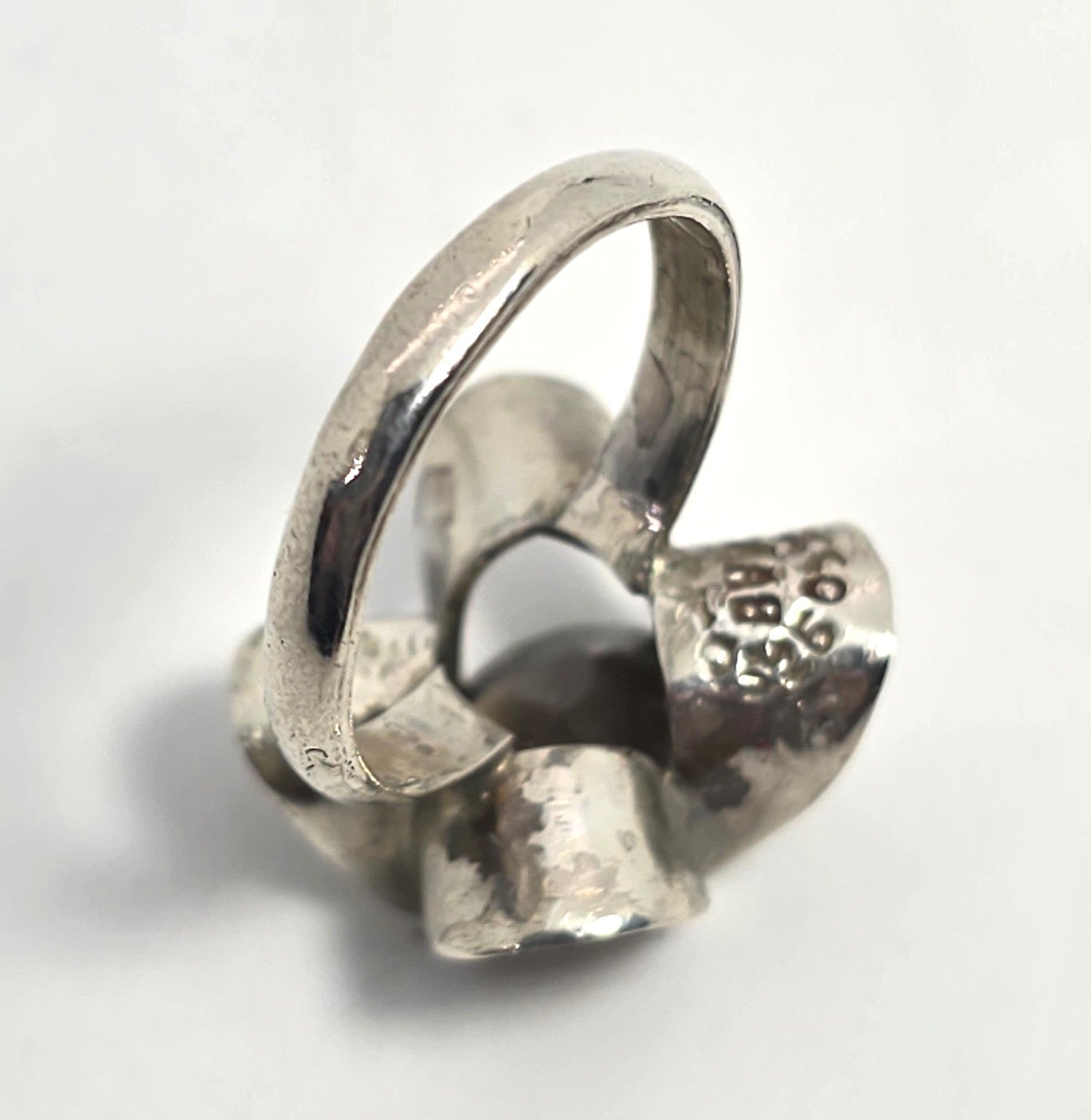 AAB Mexico Smoky Quartz  large oval vintage sterling silver ring size 6.25