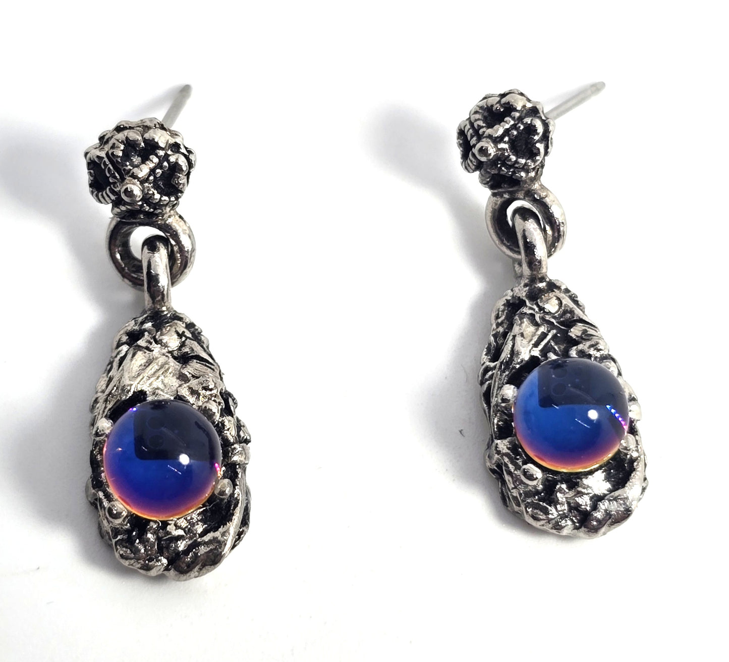 Magic rainbow orb vintage retro 1990's post drop earrings