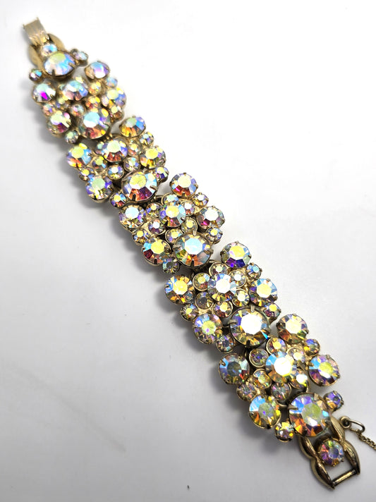 Juliana DeLizza & Elster AB Large 5 link rhinestone vintage bracelet Verified