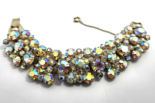 Juliana DeLizza & Elster AB Large 5 link rhinestone vintage bracelet Verified
