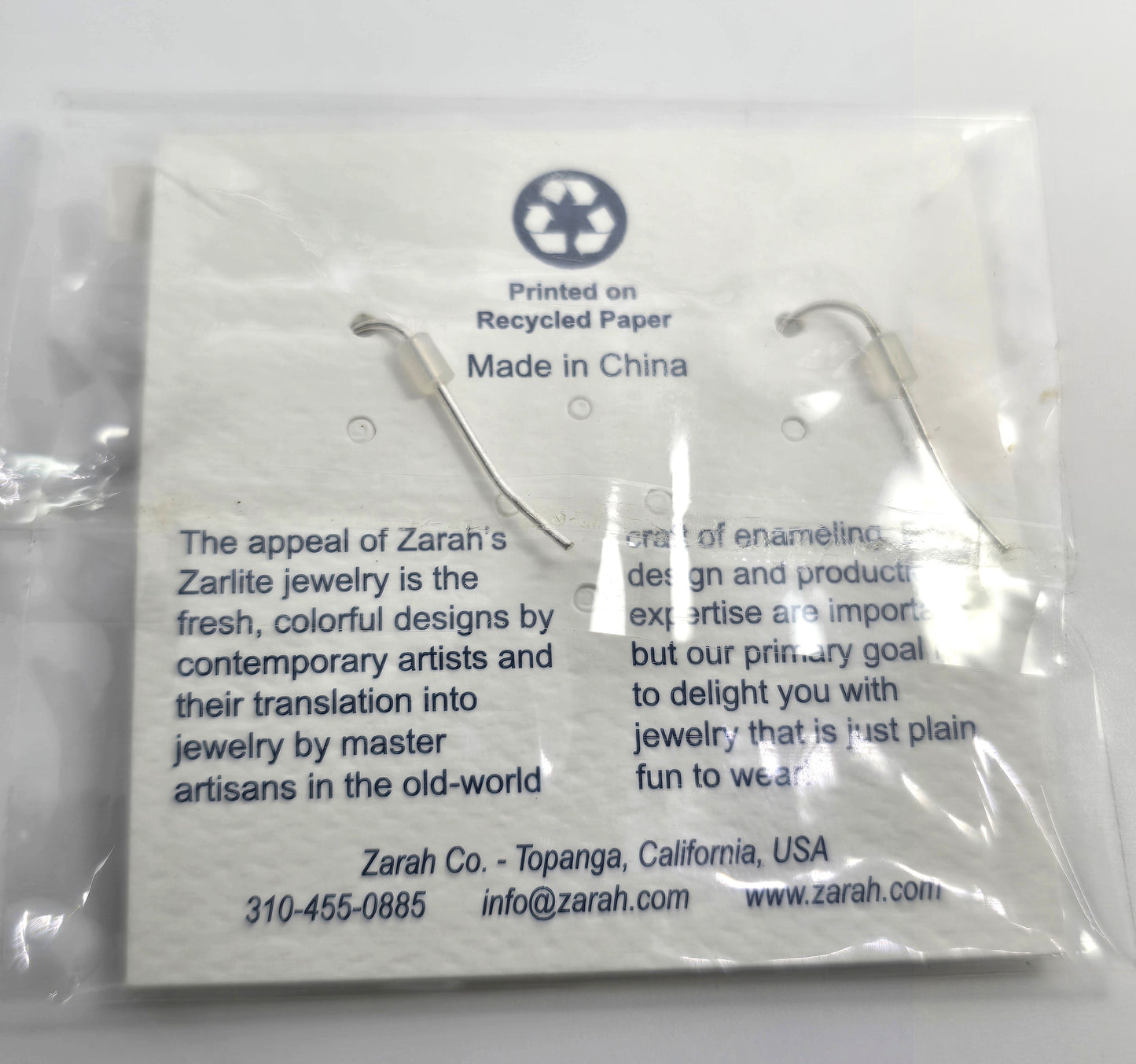 Zarah Zarlite Ragdoll cat kitty enamel silver plated drop earrings NEW