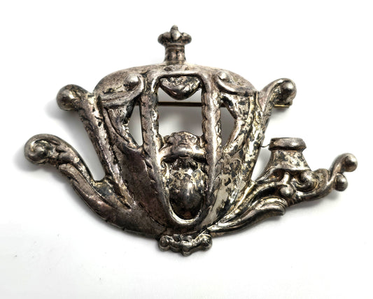 Lang Sterling Silver Vintage Antique Carriage signed Brooch Pin